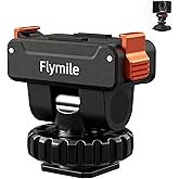 Flymile Action 5 Pro/4/3 Cold Shoe Adapter Mount, Magnetic Quick Release Holder for DJI Osmo 360, 180° Adjustable Cold Shoe Camera Adapter with 1/4" Screw Hole for DSLR Photography Accessories