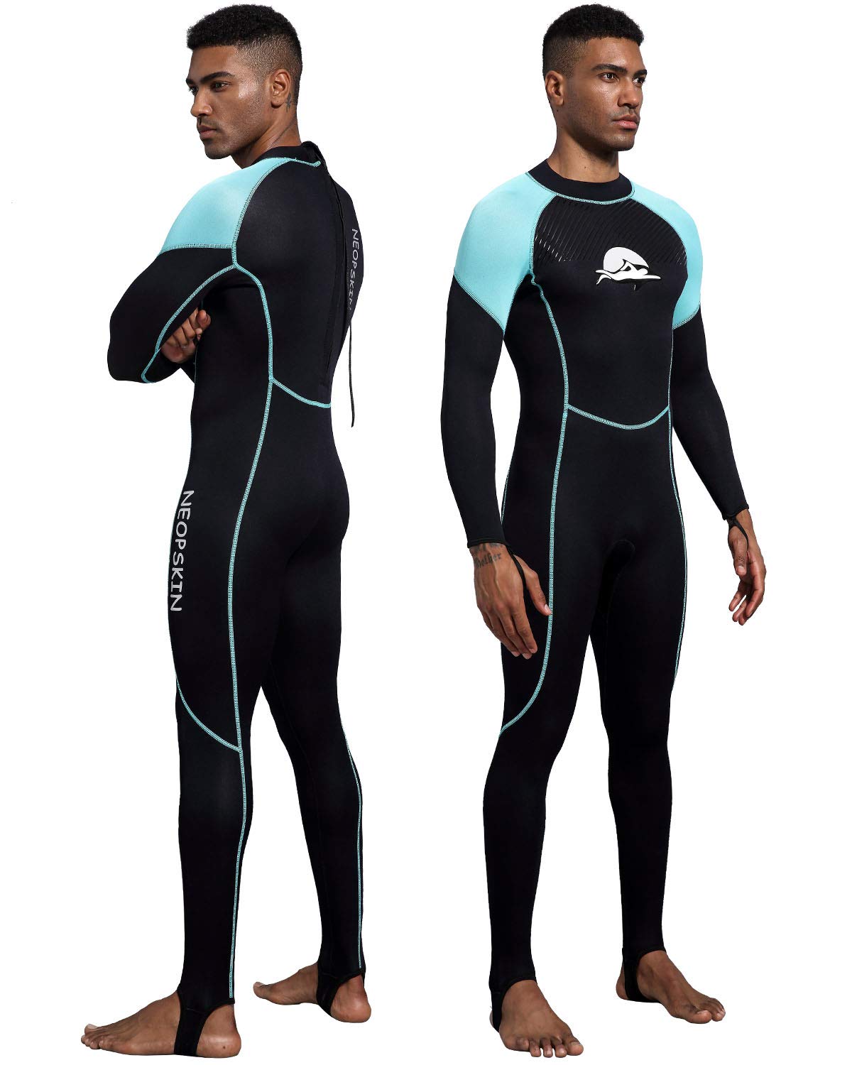 Photo 1 of XUKER Wetsuit Men, 2mm Neoprene Long Sleeve Full Body Back Zip Wet Suit in Cold Water for Diving Surfing Snorkeling Kayaking Swimming Scuba Water Sports