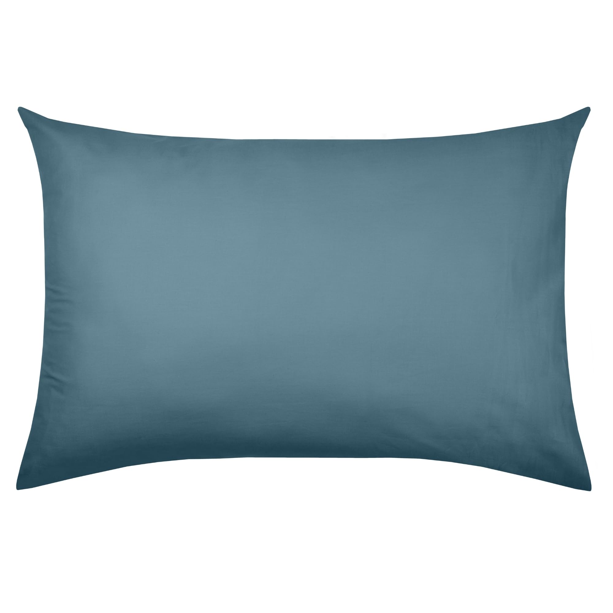 STOF - Pillowcase - Size 50 x 70 cm - 100% Organic Cotton - Quality - Oeko-Tex Certified - Colour Blue - Horizon Model - Bed Linen for Home - Soft and Comfortable