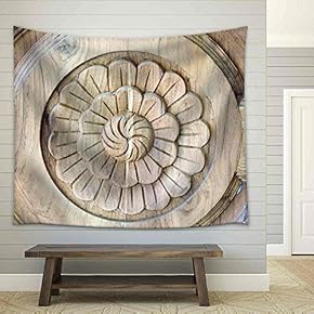 Carved Wooden - Fabric Wall Tapestry Home Decor - 51x60 inches