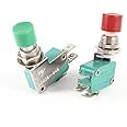 uxcell 2pcs DS438-448 Red Green SPDT Micro Push Button Switch AC 16A 125/250V
