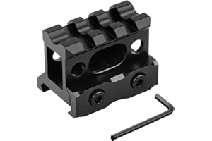 PUKESI 3 Slots Picatinny Rail Riser Mount, 1" High Profile Picatinny Riser Mount Short Pic Rails Accessories for Optic Red Dot Risers, with See-Through Design