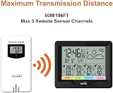 Youshiko Weather Station 3 Wireless Sensors, UK Version, Radio Clock view 6