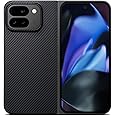 GIMENOHIG Thin Lightweight 600D Aramid Carbon Fiber Back Cover Case for Google Pixel 9 Pro Fold Black