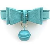 Bell Choker Collar Necklace Lolita Bow Collar Cat Kitty Velvet Necklace
