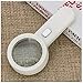 10X Handheld Reading Loupe Magnifier with 10 LED Light (Plastic and Glass, White, within 2 Batteries) Llluminated Magnifying Glass for Macular Degeneration, Craft and Hobby