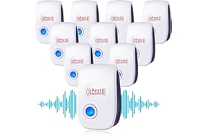 WYEWYE Ultrasonic Pest Repeller 10 Pack Rodent Repellent Ultrasonic Plug in Mice Repellent Indoor Pest Defense Plug in Device Pest Control Ultrasonic Pest Repellent for Ant Spider Rodent Mosquito Roach