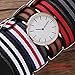Carty Military Nylon Strap 6 Packs 20mm Watch Band Nylon Replacement Watch Straps for Men Women (Black+Black/Red+Black/Red/Green+Blue/White/Red+Black/Grey+Black/White