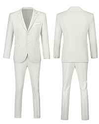 Men's Slim Fit 2 Piece Suit,Two Button Dress
