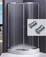 KEABATH Shower Door Knob Handle 2 Pairs Chrome Glass Door Pull 60x38mm view 4