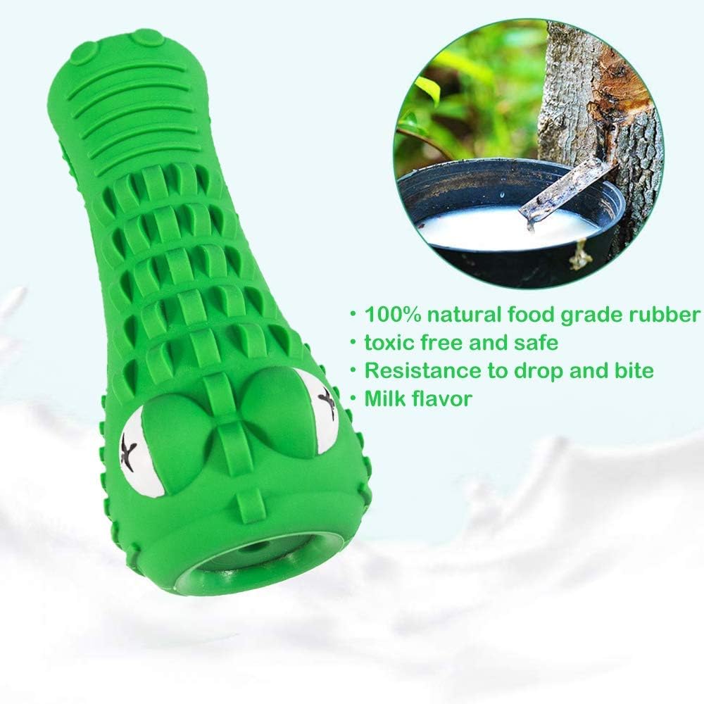 Kitchen & Dining : Dog Chew Toys for Aggressive Chewers Large Breed, RexSoul Dog Toothbrush & Squeaker Chew Toys, Reduces Plaque & Tartar Teeth Cleaning Play Toys Tough Tear-Resistant Durable Dog Toys (Green) : 