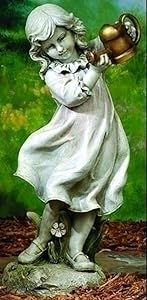 22 Inch Girl w/ Watering Can Garden Figurine by Joseph's Studio 47069