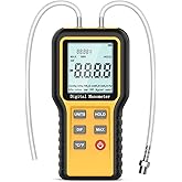 Digital Manometer HVAC, WapoRich Gas Pressure Tester Dual Port Manometer Air Pressure Meter, Differential Pressure Gauge with