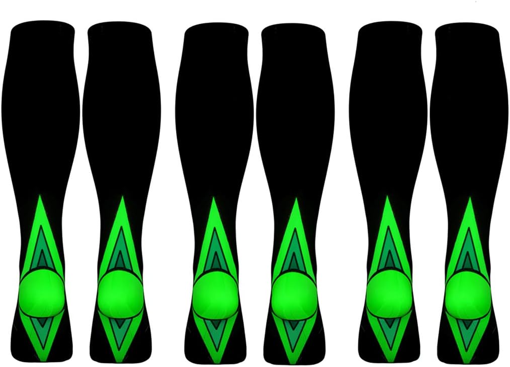 (3 Pairs)Compression Socks / Stockings for Men & Women,Speed Up Recovery BEST Graduated Athletic Fit for Travel, Running,Nurses,Shin Splints,Flight&Maternity Pregnancy.Boost Stamina,Circulation