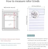 SMONTER Day Night Zebra Roller Blind 85x150cm 2 Pack White view 7
