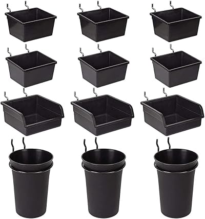 Peg Board Cups & Hooks Organizer Accessory for Tool Storage System