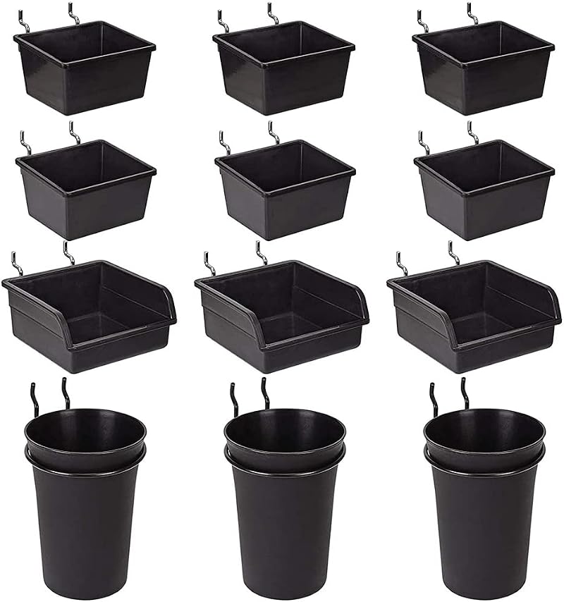 Peg Board Cups & Hooks Organizer Accessory for Tool Storage System