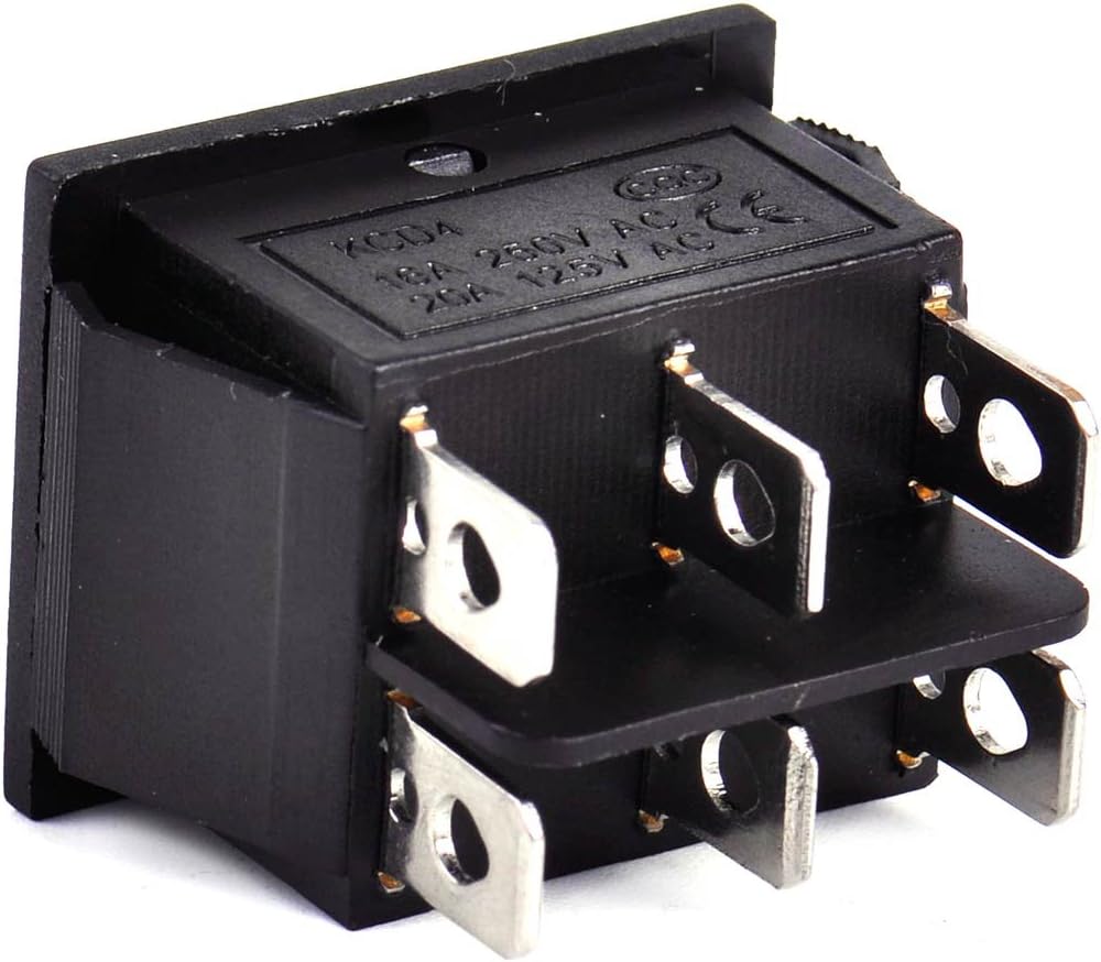 beler Boat 6 Pins DPDT 3 Position On-Off Momentary Power Window Rocker Switch Control Button (Fulfilled by Amazon) - Image 5