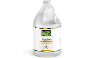 SMART FUEL ETHANOL Smart Fuel Citronella Torch Fuel - Clean Burning, Biodegradable Formula with Extended Burn Time, Ideal for Oil Lamp, Tiki Torches for Outside Gatherings – 1 Gallon, Pack of 1