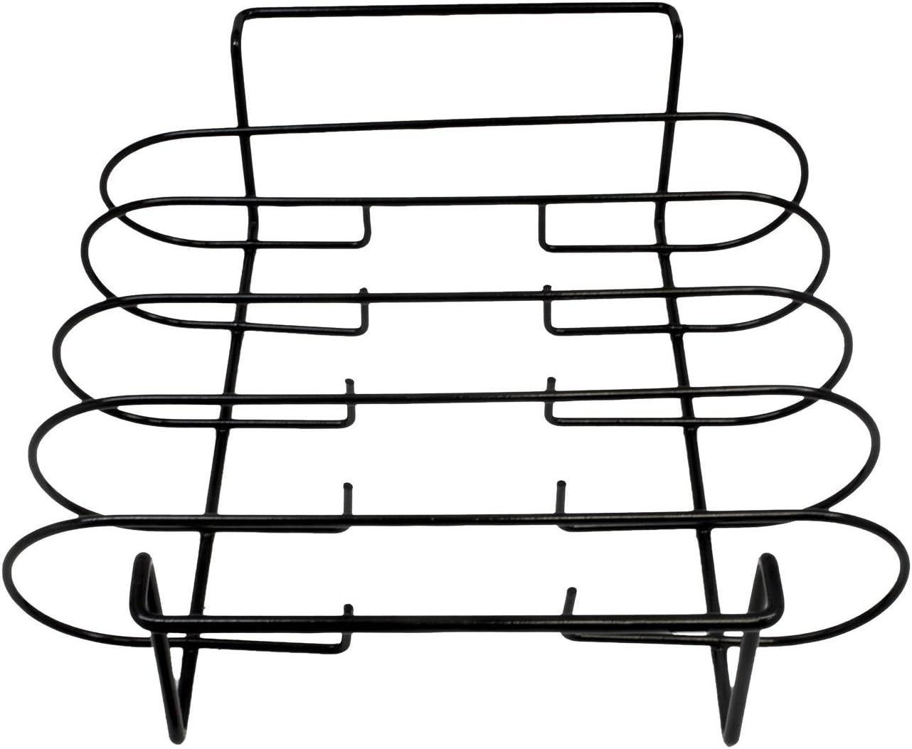 Sorbus Non-Stick Rib Rack – Porcelain Coated Steel Roasting Stand – Holds 4 Rib Racks for Grilling & Barbecuing (Black) : Garden & Outdoor