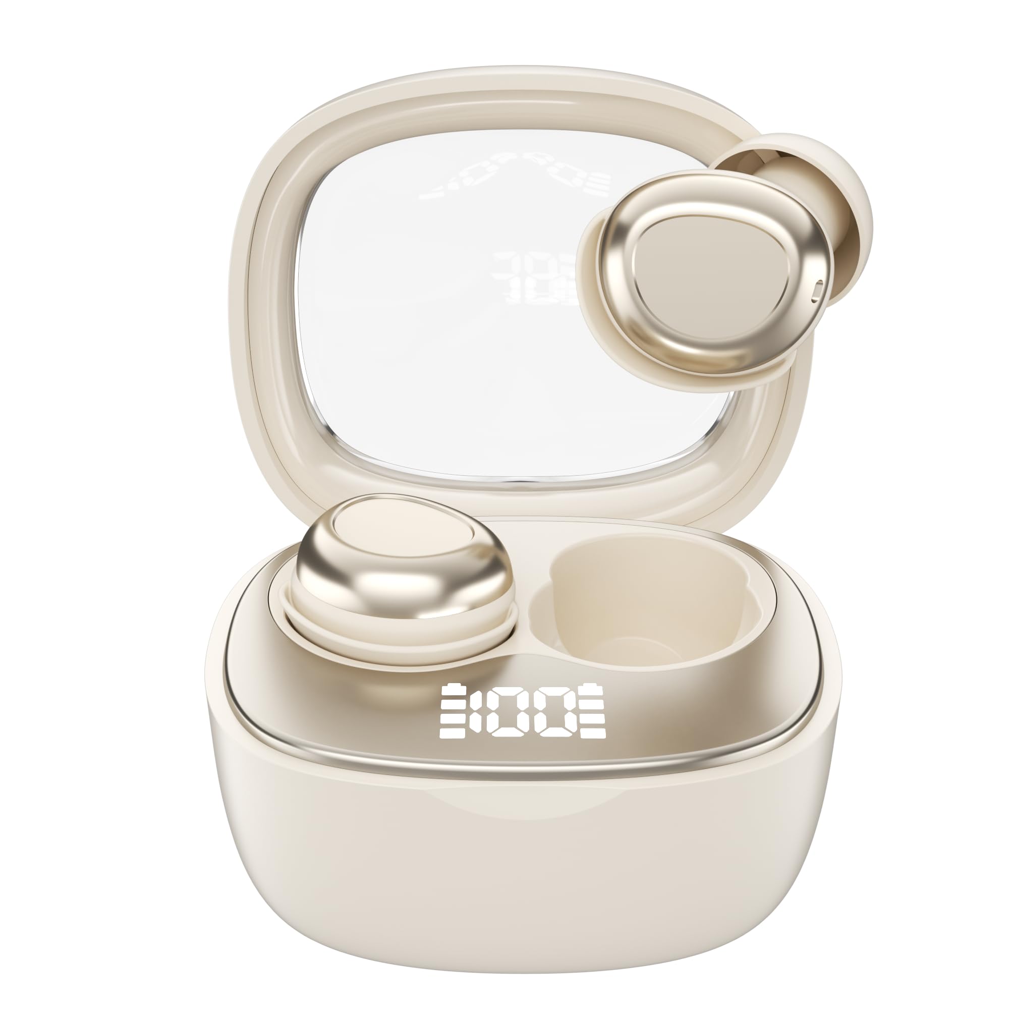 Photo 1 of Sleep Ear Buds, 2025 True Wireless Earbuds, Ultra-Mini Bluetooth 5.4 Earbuds for Side Sleepers, 53H Play Hi-Fi Stereo 3D Bass Noise Cancelling Bluetooth headphones, USB C, IP7 Waterproof LED Earphones