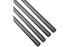 FANCYWING 500mm (19.6 inches) 6mm x 8mm x 500mm Carbon Fiber Tubes Matte Surface 3K Roll Wrapped 100% Pure for Quadcopter Multicopter (4PCS) …