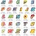 Name Iron on Patch, Satkago 26Pcs DIY Alphabet Letter Patches Embroidered Patch Sew On Patches Applique for Clothes Jackets T-Shirt Jeans Skirt Vests Scarf Hat Backpacks