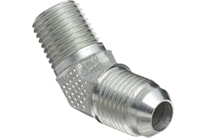 Eaton Aeroquip 2023-4-6S 45 Degree Male Elbow, JIC 37 Degree & NPT End Types, Carbon Steel, 1/4 NPT(m) x 3/8 JIC(m) End Size, 3/8" Tube OD, 1/4" Male Pipe Size