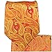 Paul Malone Necktie, Pocket Square and Cufflinks 100% Silk Gold Red Paisley