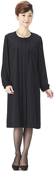 モノワール Monoir 喪服 レディース 礼服 ゆったりサイズ ブラックフォーマル ワンピース オールシーズン 02m ブラック 濃染加工 イブニングドレス 通販 Amazon