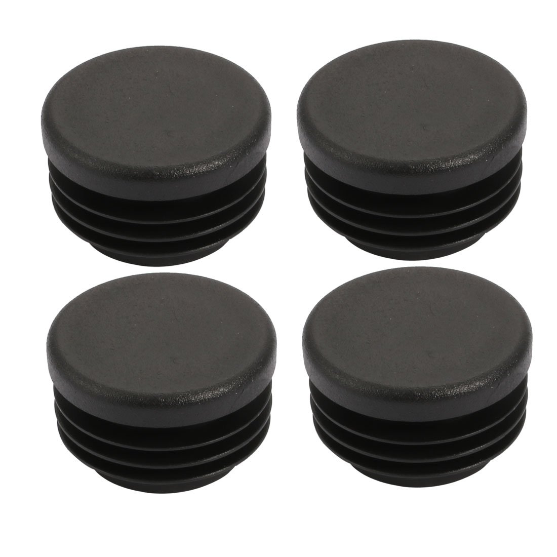 sourcingmap 4 Pcs Chair Table Leg Plastic Cap Round Tube Insert Fit 32mm Pipe Outer Dia