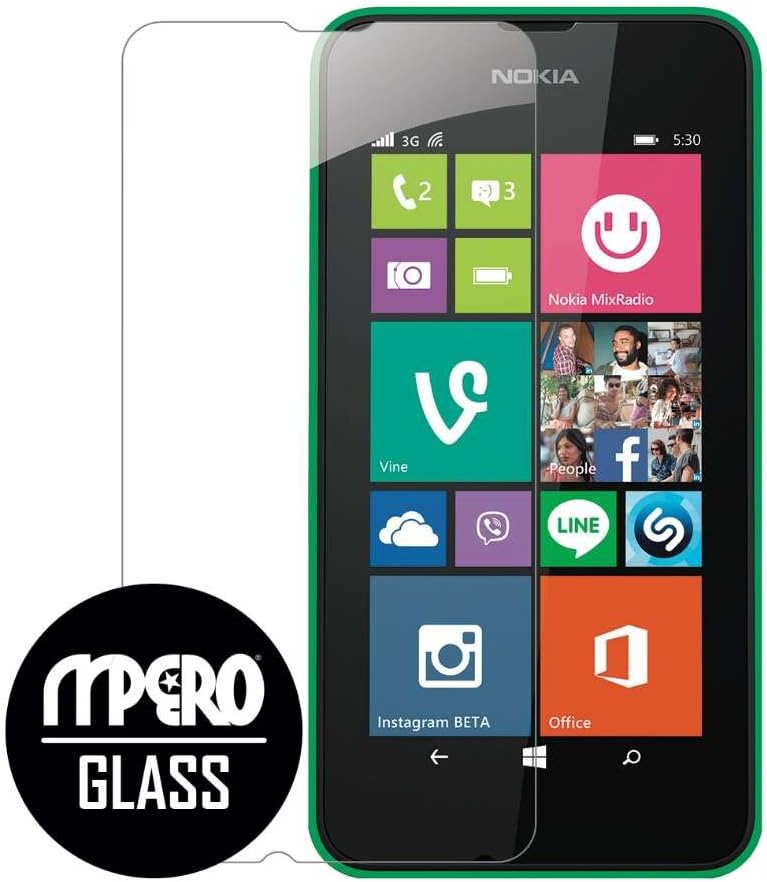 MPERO Nokia Lumia 530 Tempered Glass Screen Protector Cover, Clear