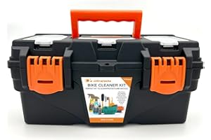 Ultrafashs Bike Cleaner kit to Clean/Protect/Lube Bicycle,with Chain Scrubber,Cleaning Brush Tool,Bike Cleaner(19oz),Degreaser(10or19oz),Wet Lubricant(2oz)