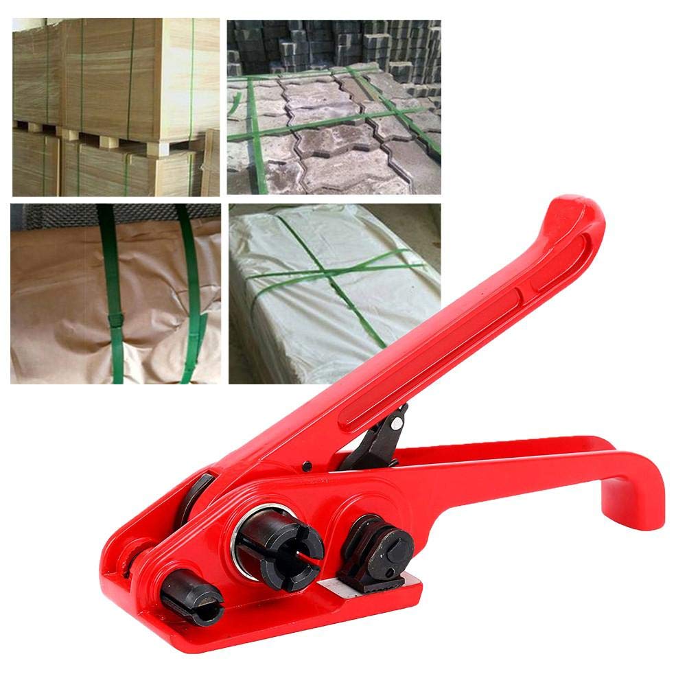 ToolOfLife Heavy Duty Red Strapping Tool for 13-19mm Width Polypropylene/Polyester Cord Strapping