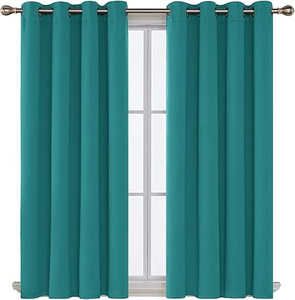 Deconovo Solid 52 Inch X 63 Inch Thermal Blackout Grommet Curtain