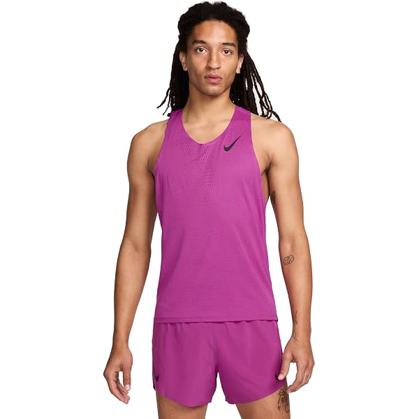 Amazon.com: Nike Men's AeroSwift NN Running Singlet, White/Orange