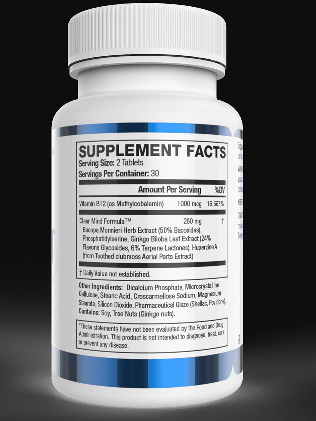 Vitality Now Youthful Brain 4 Bottle Bundle - Memory & Brain Health Support Supplement - Brain Booster Clarity with Bacopa Monnieri, Ginkgo Biloba, B12-120-Day Supply (240 Count)