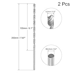 uxcell HSS(High Speed Steel) Extra Long Twist Drill