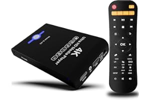 4K Ultra HD Media Player & HDD Enclosure 2-in-1,Digital Signage, Play H.265/HEVC H.264/AVC MP4 MKV Videos,MP3 Music,JPG Photo
