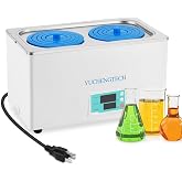 Digital Lab Water Bath 8L Laboratory Thermostatic Water Bath Heater with Selectable Openings 600W for Food Heating Chemical Biological Experiment (110V)