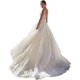 Lace Long Wedding Dresses for Bride Mermaid Appliques Boho Wedding Gowns Beach Bridal Dresses for Women with Train LJ270