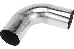 Motoforti 90 Degree Mandrel Exhaust Pipe DIY Custom Car Modified Exhaust Pipe Tubing Piping 70mm/2.75" OD 150mm/5.91" Length 