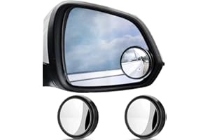 2Pcs Fan Shape Curved Blind Spot Mirror, Upgrade HD Glass Wide Angle Mirror, Frameless 360° Adjustable Convex Rear View Mirro
