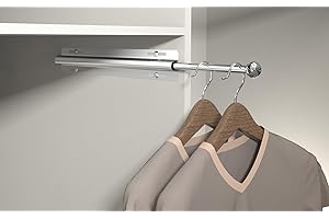 Valet Rod 12 Inch, Valet Rod for Closet Pull Out, Closet Valet Rod Slide Out, Stainless Steel Closet Pull Out Rod, with Insta