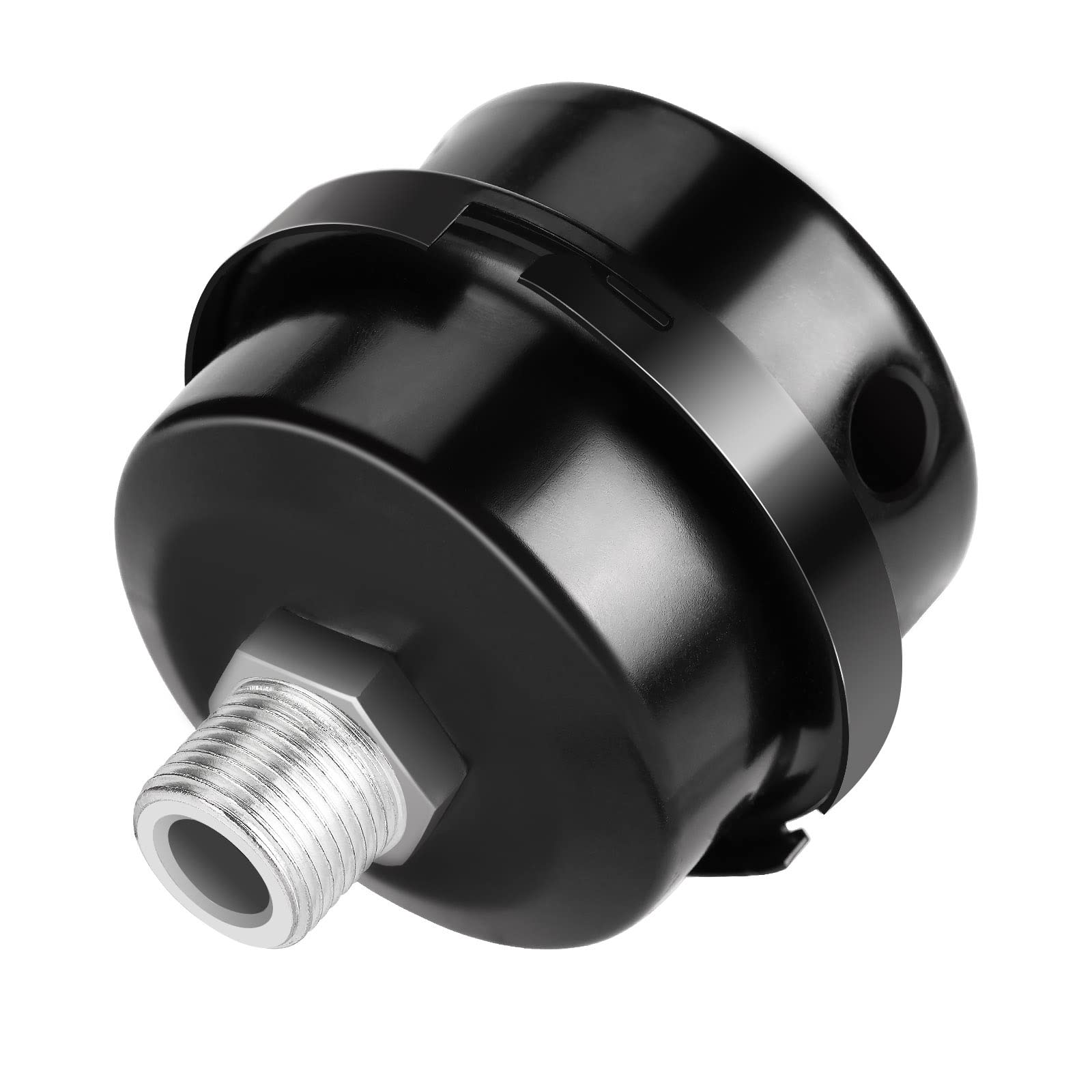 Drado Air Compressor Muffler 3/8" 16mm Thread Metal Air Compressor Silencer Filters for Intake Filter Silencer Black