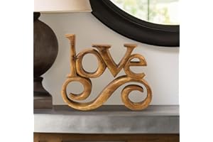 Decozen Gifts for Mom - Wooden Love Letters Sculpture - Mother's Day Birthday Gifts, Home, Office, Living Room, Shelf, Fireplace, Farmhouse, Tabletop, Boho and Mantle Decor - Mothers Day Decorations
