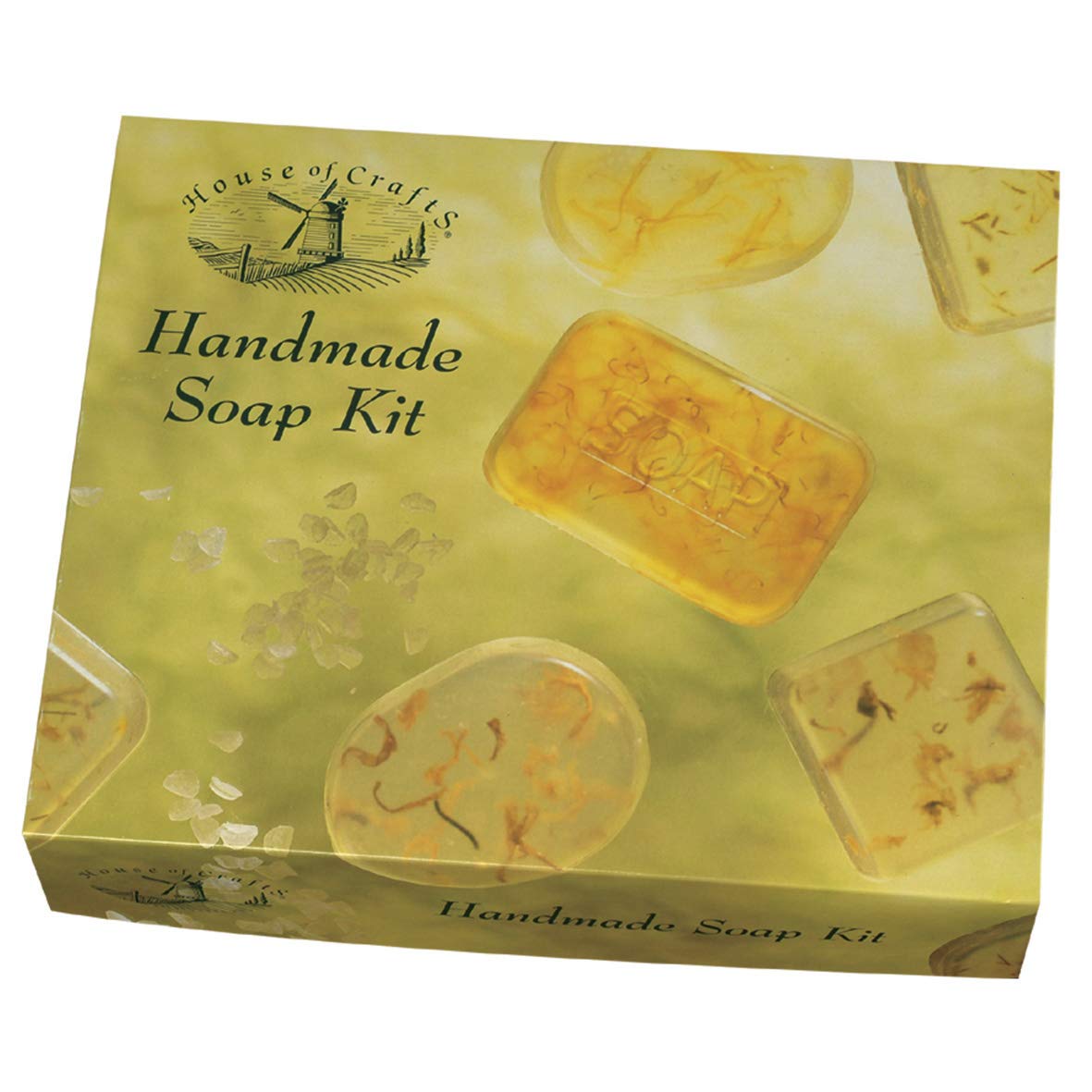 House Of Crafts Handmade Soap, Single Craft Kit Set, Multicoloured, Includes Soap Compound, Fragrance, Marigold Petals, Cut Lemongrass, Irish Moss, 3 Moulds, Pipette, Instructions