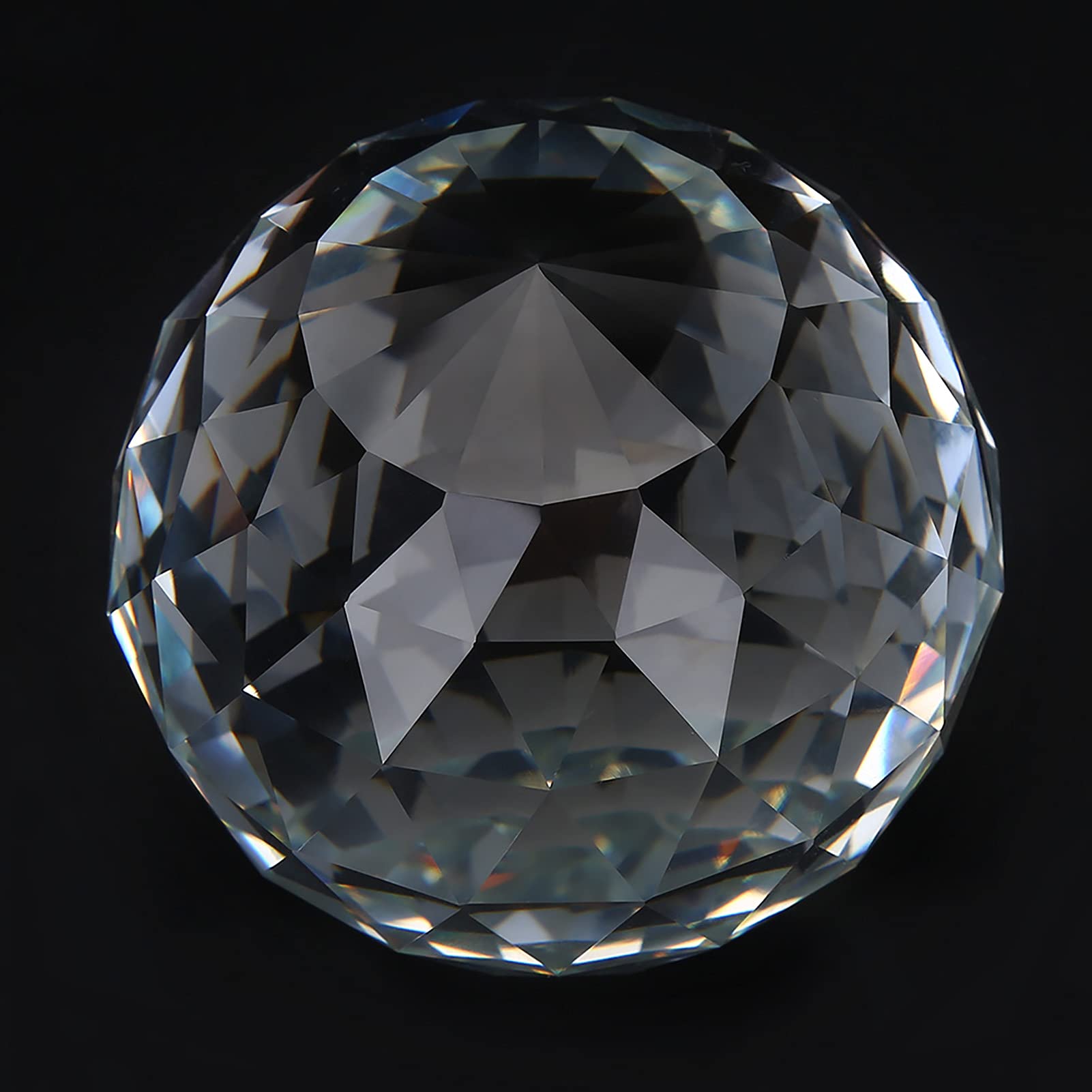 Fdit Dreamy Crystal Ball 1Pc 60/80mm Translucent Cut K9 Crystal Prisms Glass Ball Home Hotel Decor Hardware Fittings Hot(80MM/3.15in)