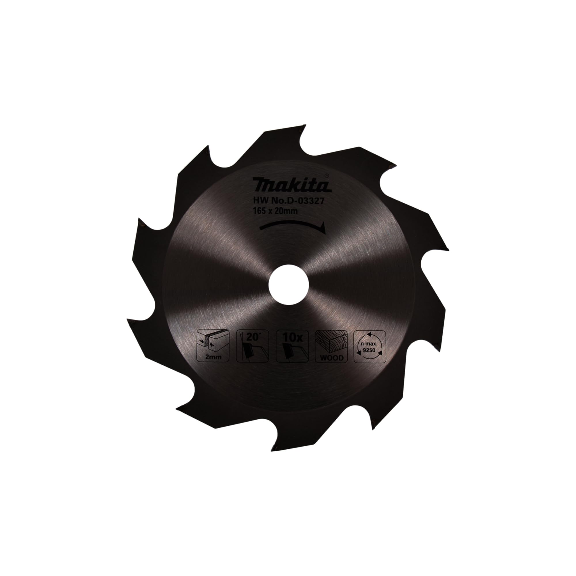 Makita D-03327 TCT Saw Blade 165 x 10T x 20, Multi-Colour