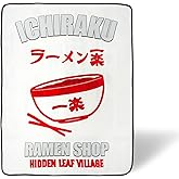 Naruto: Shippuden Ichiraku Ramen Plush Throw Blanket | Super Soft Fleece Blanket, Cozy Sherpa Cover For Sofa And Bed, Home Decor Room Essentials | Anime Manga Gifts | 45 x 60 Inches